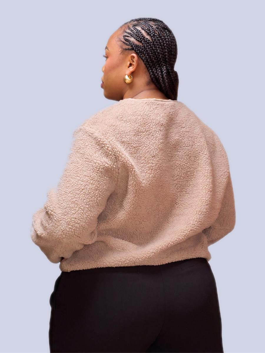 H&M - Veste peluche boutonnée