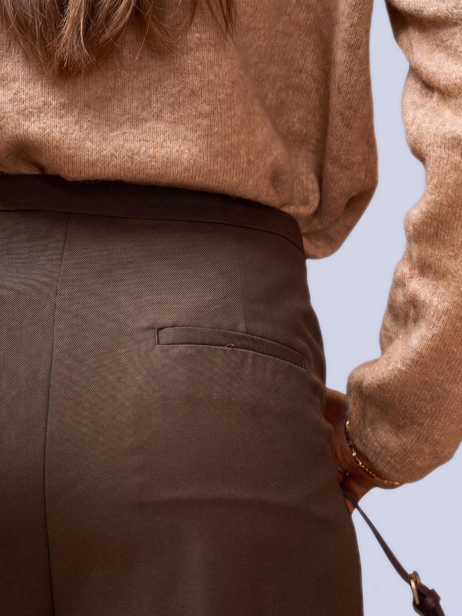 Mango - Pantalon large à pinces