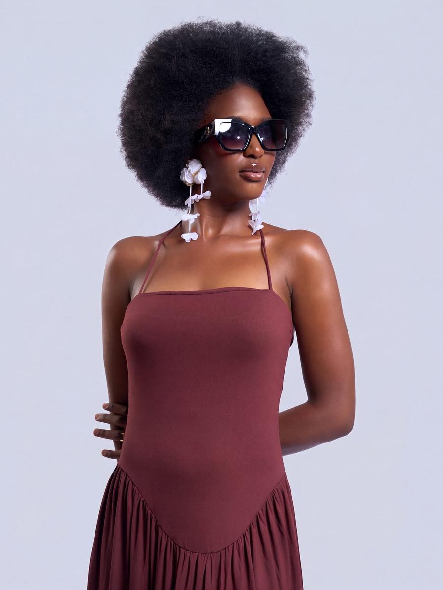 Asos - Robe longue fluide dos nu