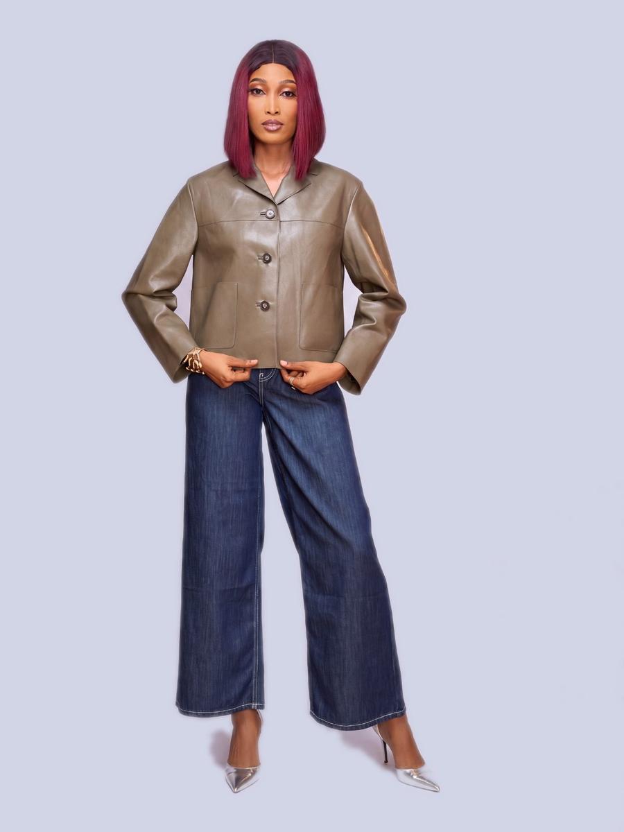 Mango - Veste peau de croco