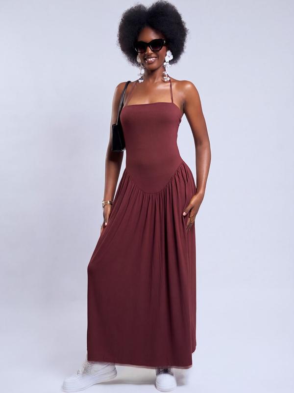 Asos - Robe longue fluide dos nu