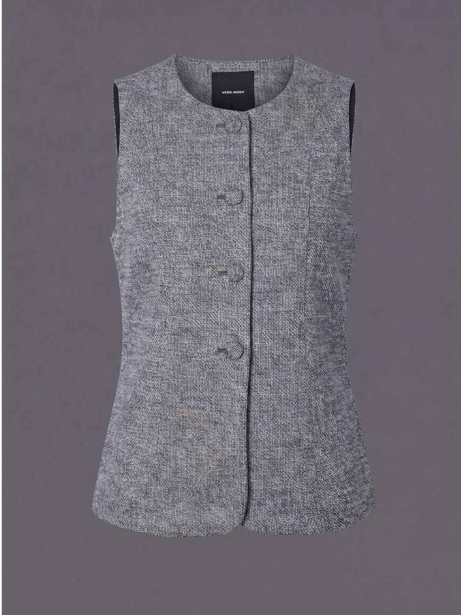 Vero Moda - Gilet col rond boutonné