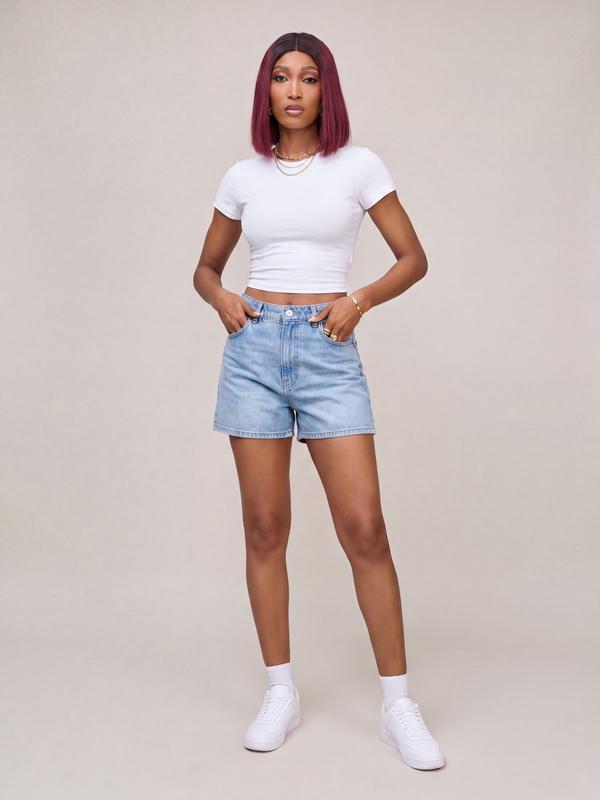 Stradivarius - T-shirt crop top