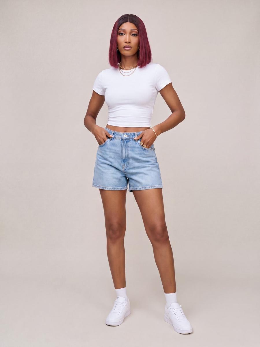 Stradivarius - T-shirt crop top