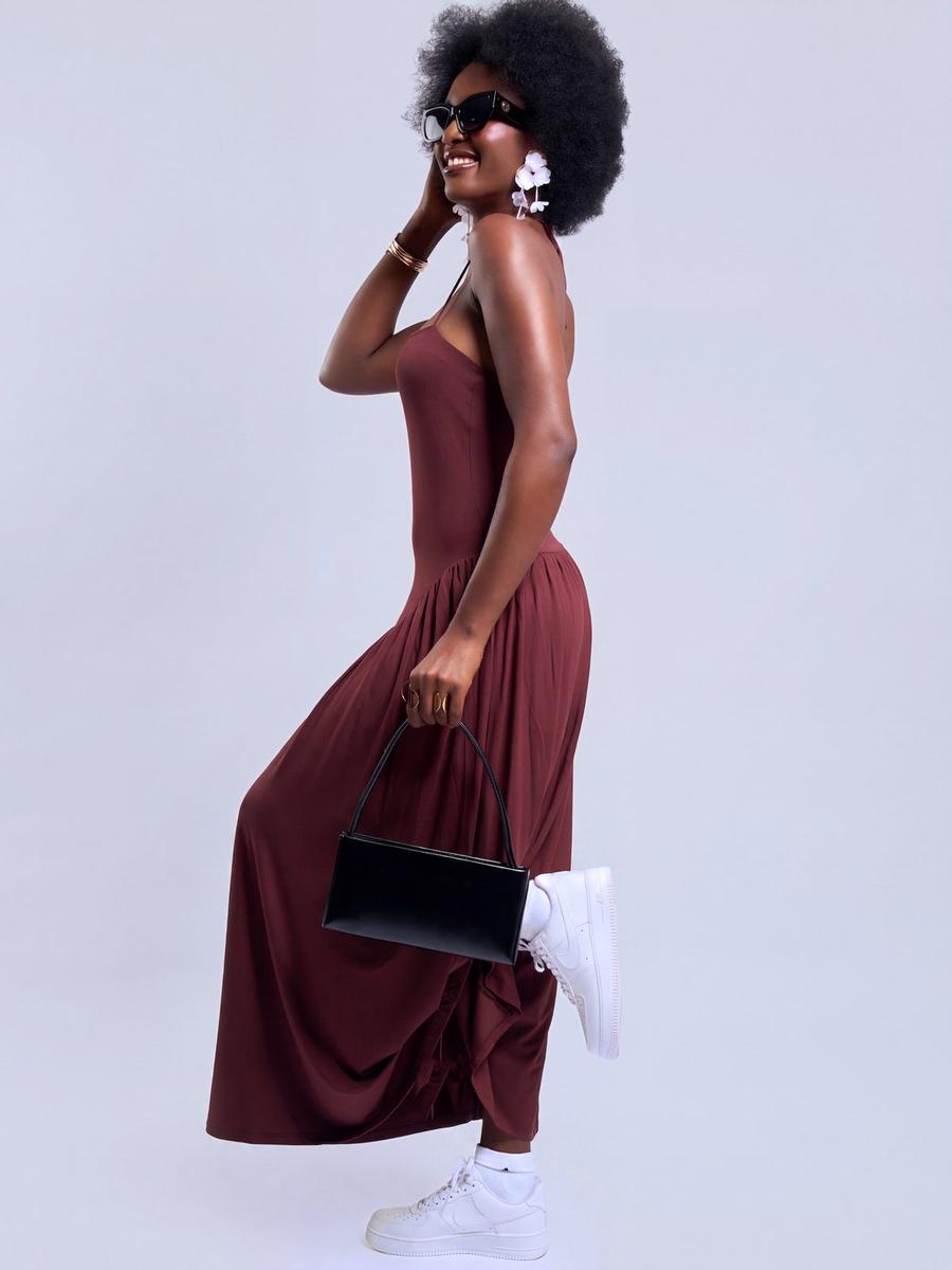 Asos - Robe longue fluide dos nu