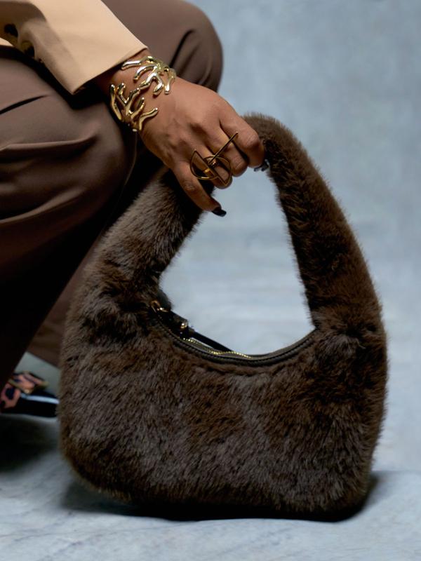H&M - Sac baguette teddy