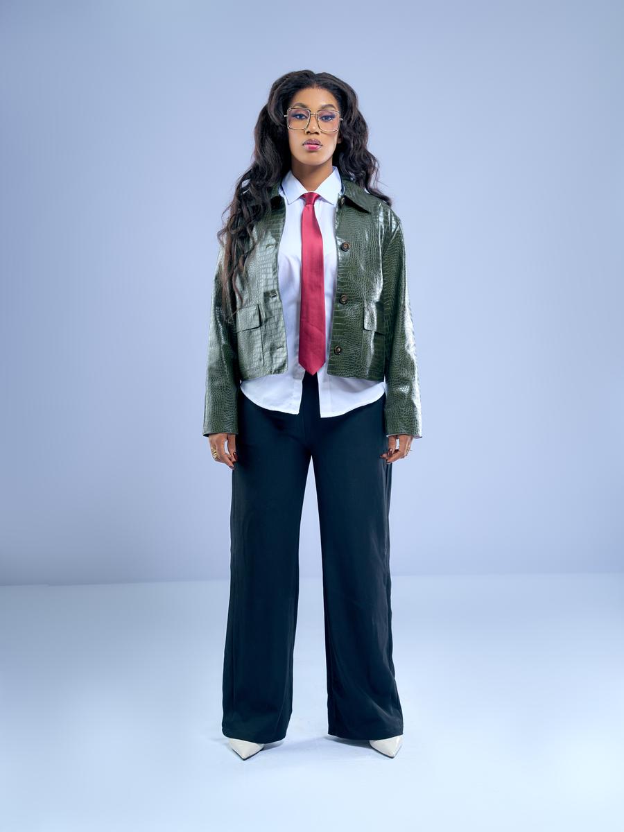 Mango - Veste courte simili cuir