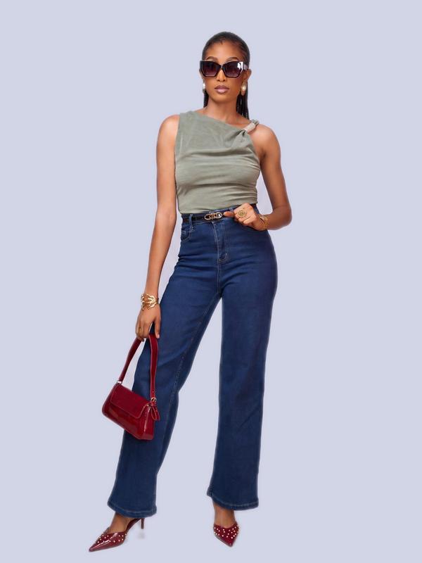 Mango - Top sans manches froncé