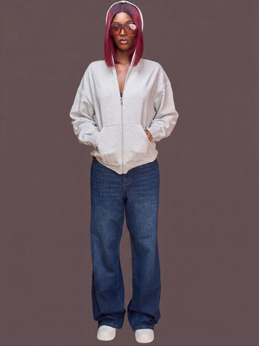 Mango - Jean large à taille haute