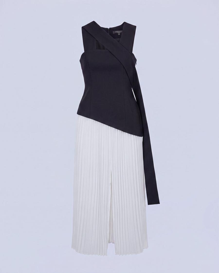 PLT - Robe bicolore plissée