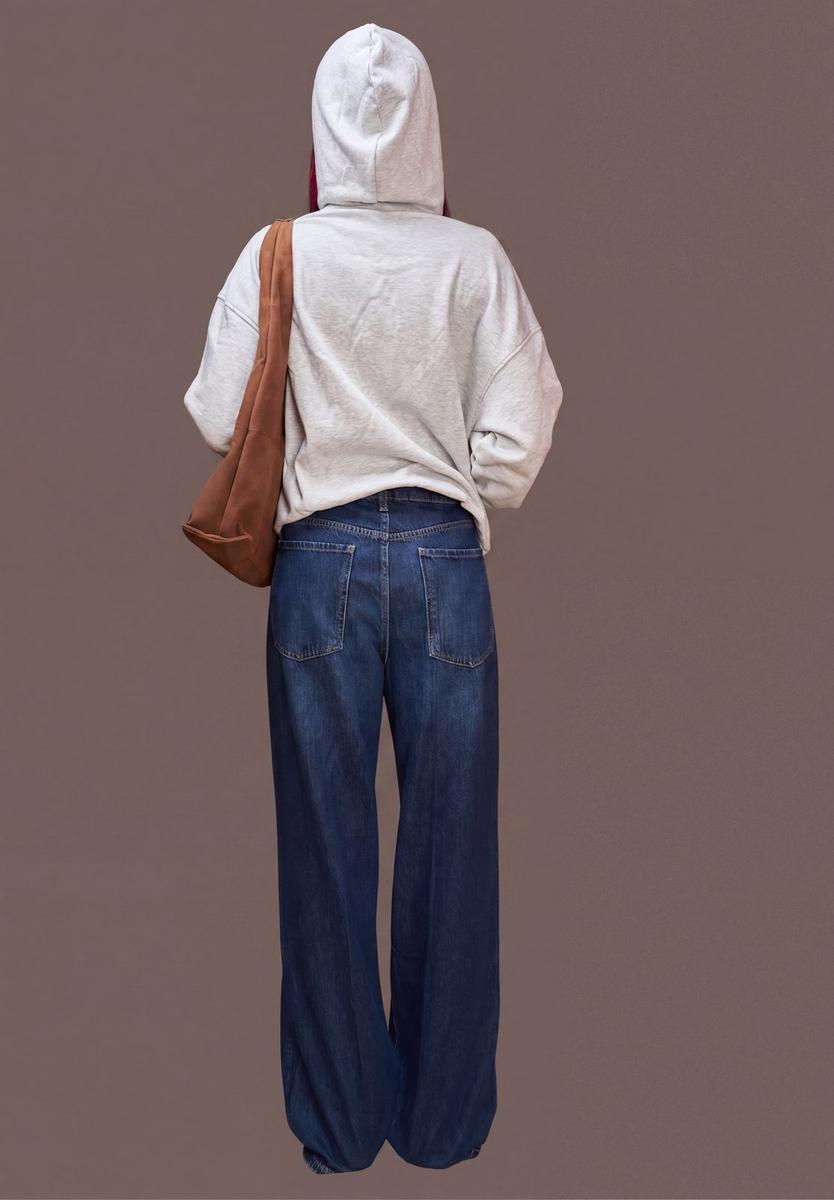 Mango - Jean large à taille haute