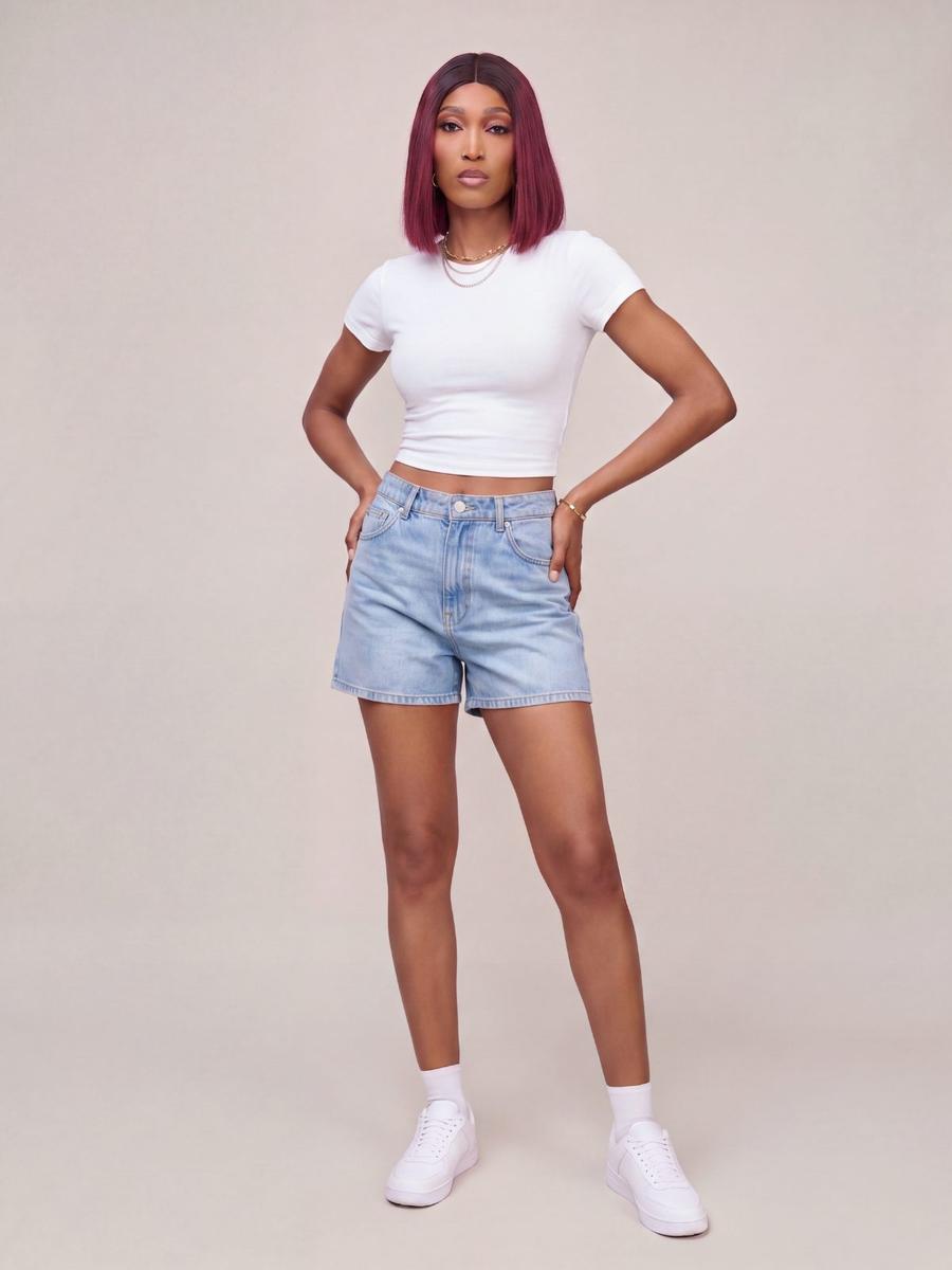 Stradivarius - T-shirt crop top