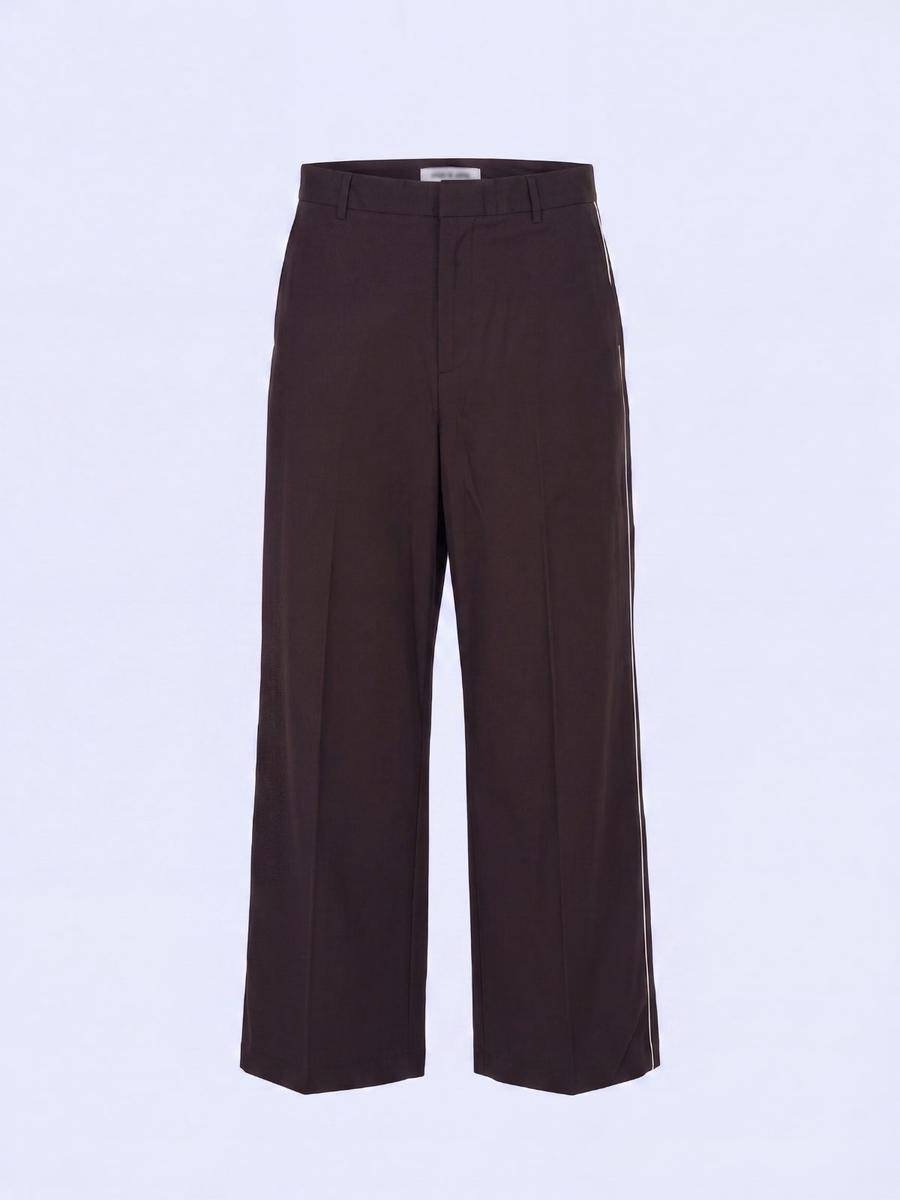 Mango - Pantalon large liseré