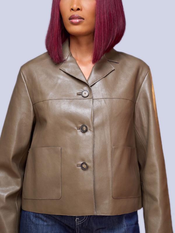 Mango - Veste peau de croco