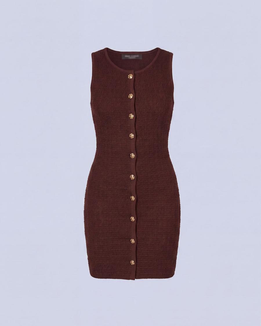 Miss Selfridge - Robe maille boutonnée